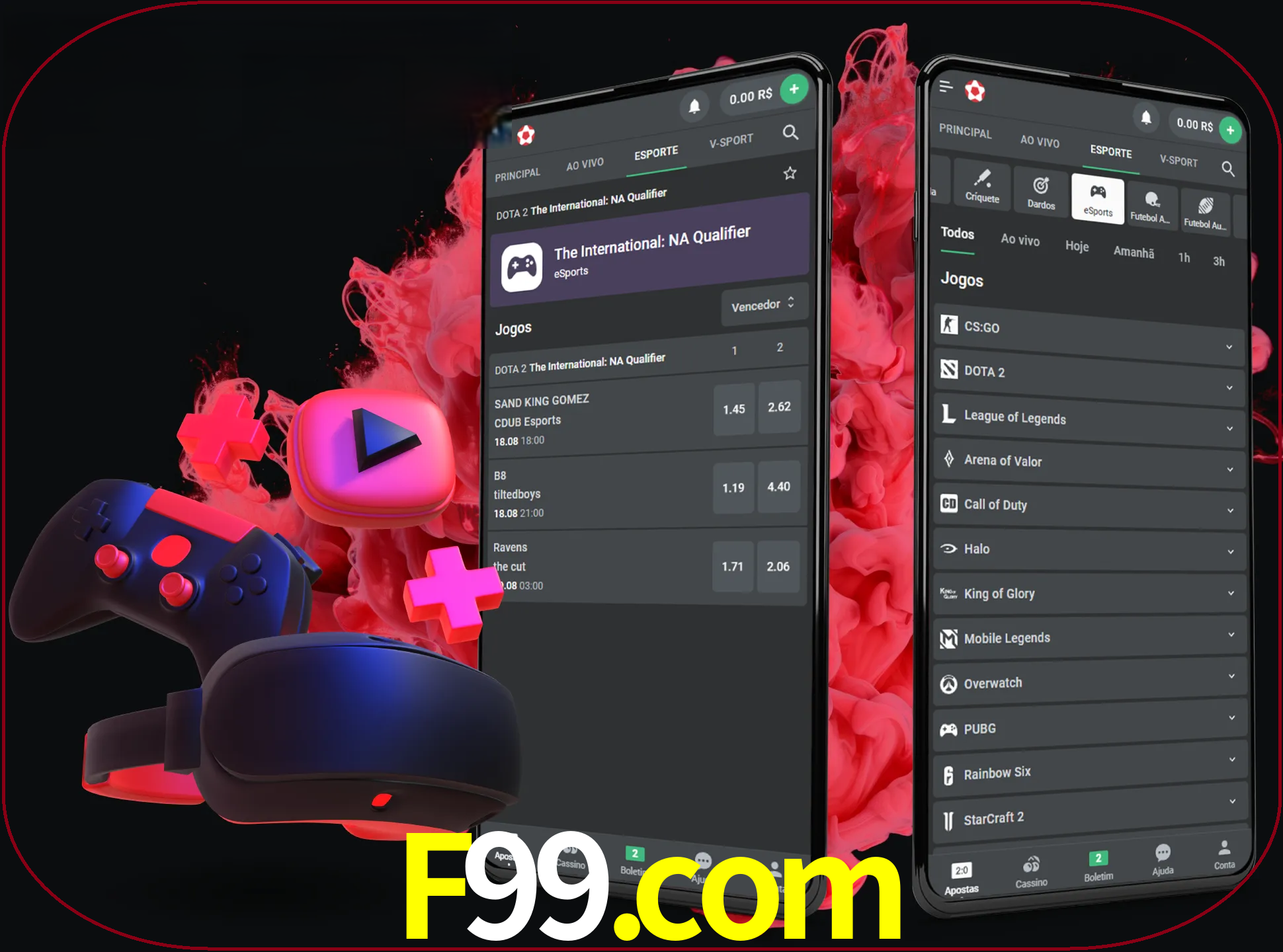 Para ter a aplicação móvel f99 no seu smartphone, basta descarregar o ficheiro apk e seguir as instruções.