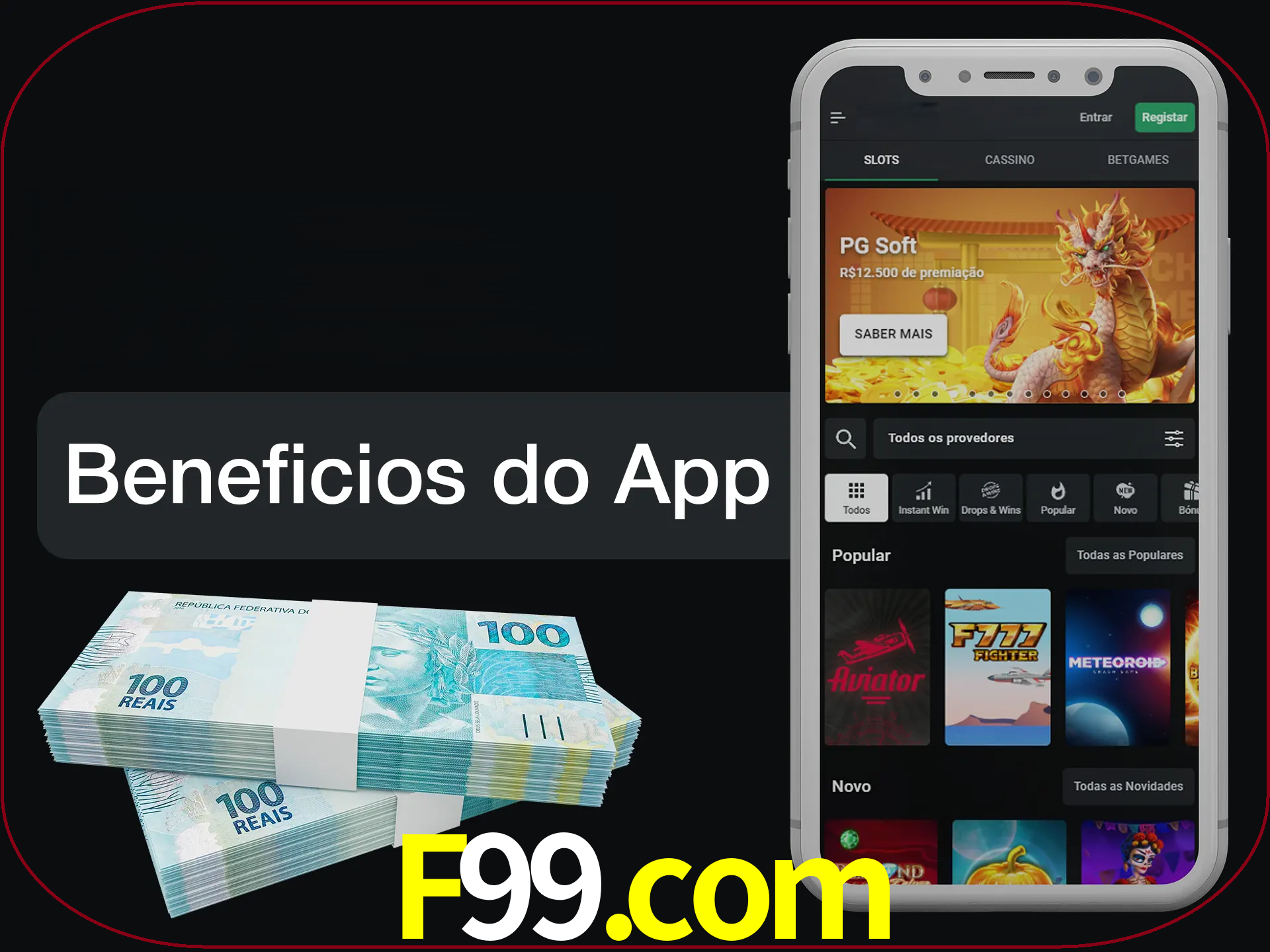 Obtenha todos os benefícios usando o aplicativo.