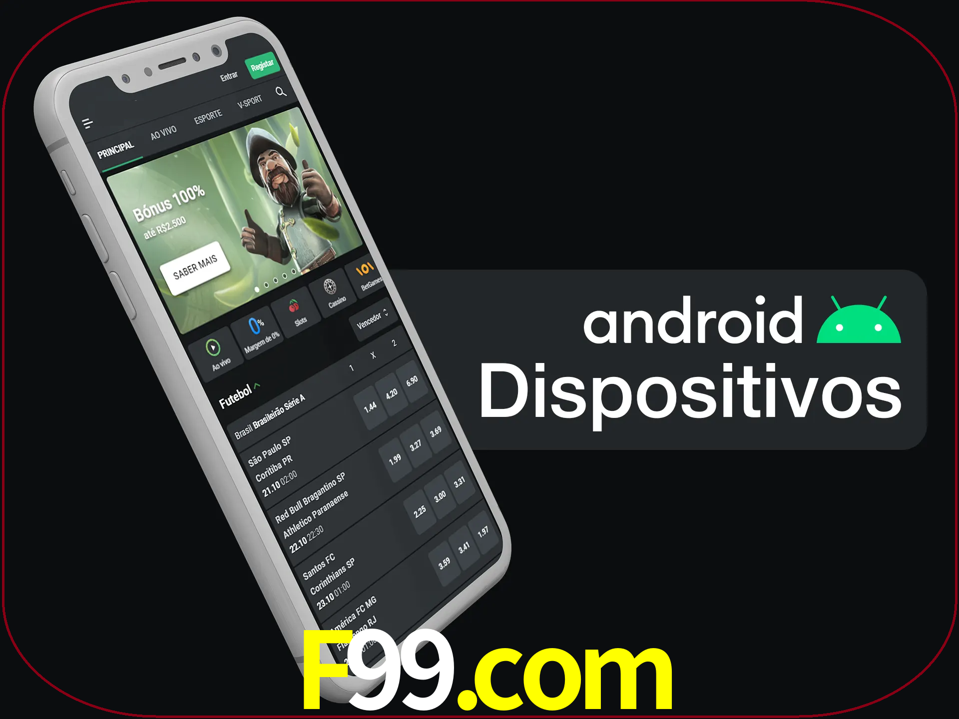 O aplicativo suporta a maioria de todos os dispositivos Android.
