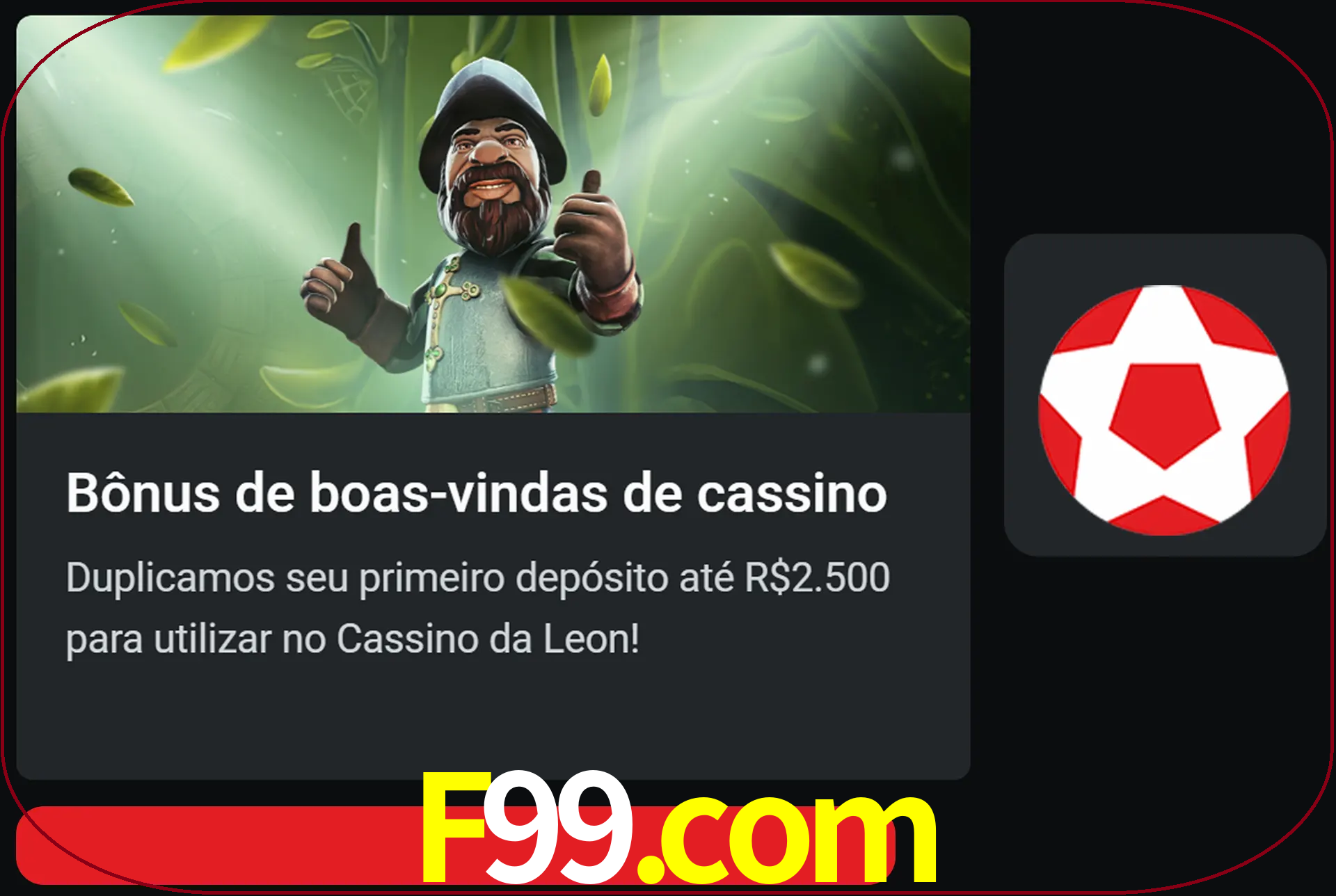 Receba seu dinheiro do bônus de boas-vindas após o primeiro depósito.